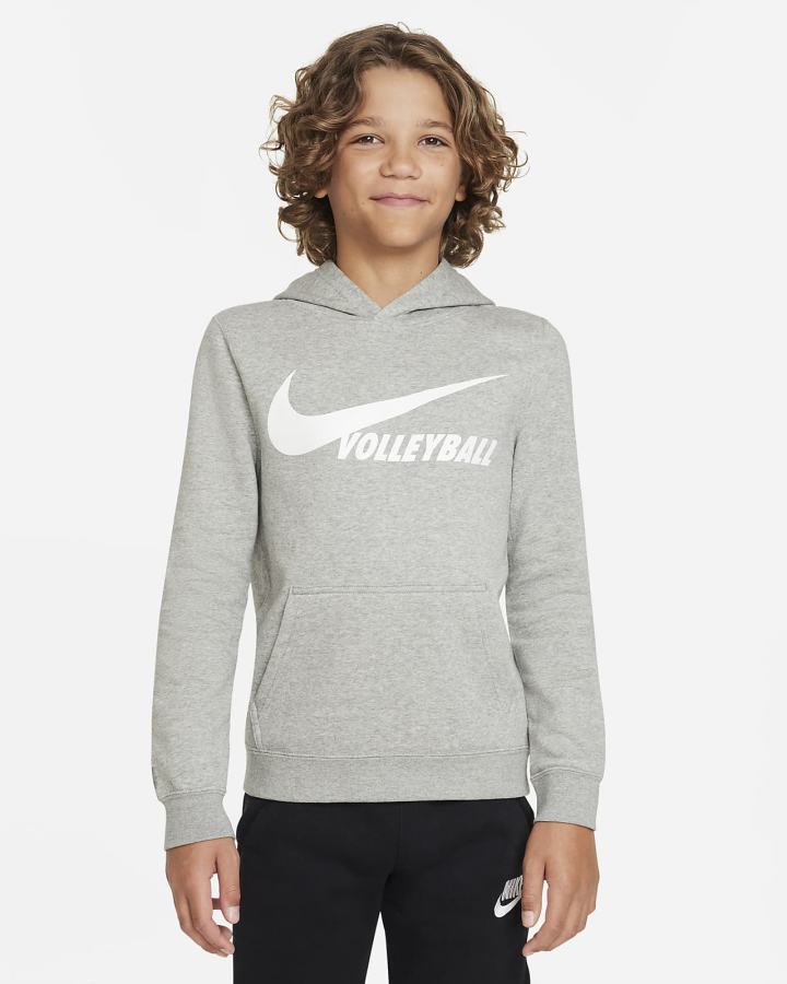 Sudadera Con Capucha Nike Club Fleece Kids Niño Negras | HVFQL-5784