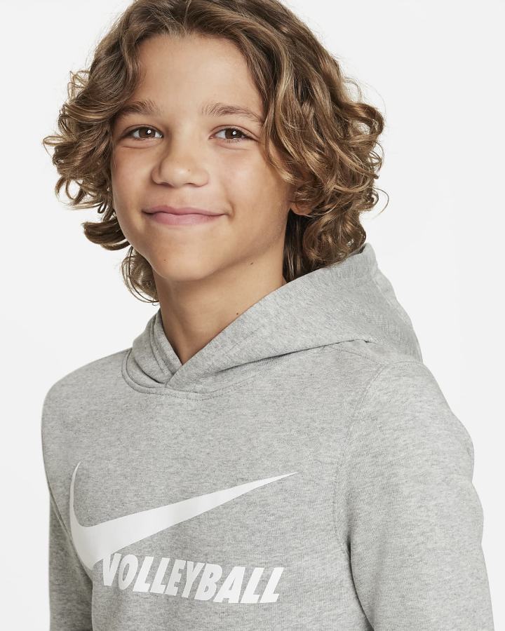 Sudadera Con Capucha Nike Club Fleece Kids Niño Negras | HVFQL-5784