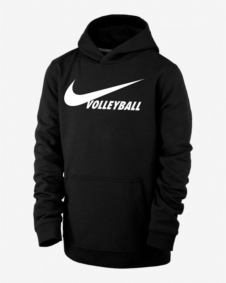 Sudadera Con Capucha Nike Club Fleece Kids Niño Negras | HVFQL-5784