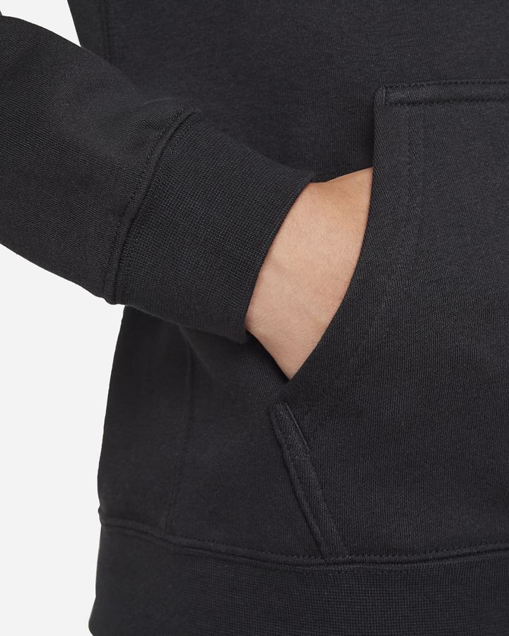 Sudadera Con Capucha Nike Club Fleece Kids Niña Negras | TUYOA-6453