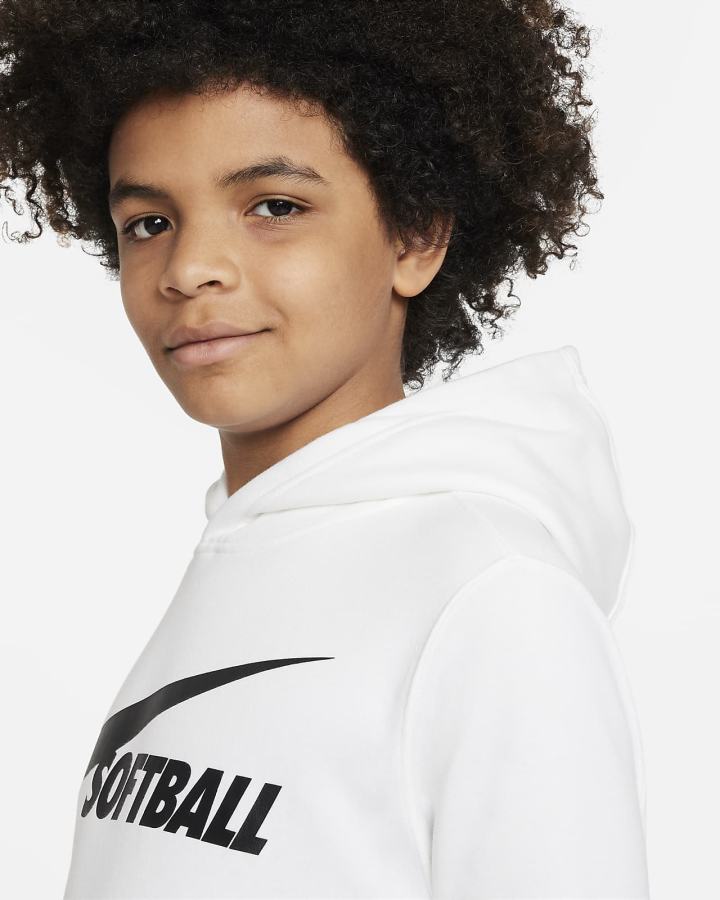 Sudadera Con Capucha Nike Club Fleece Kids Niña Blancas | ULJZO-3651