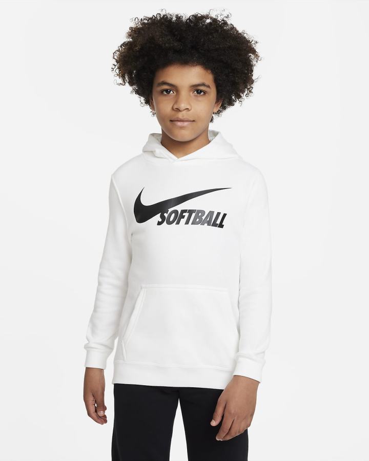 Sudadera Con Capucha Nike Club Fleece Kids Niña Blancas | ULJZO-3651