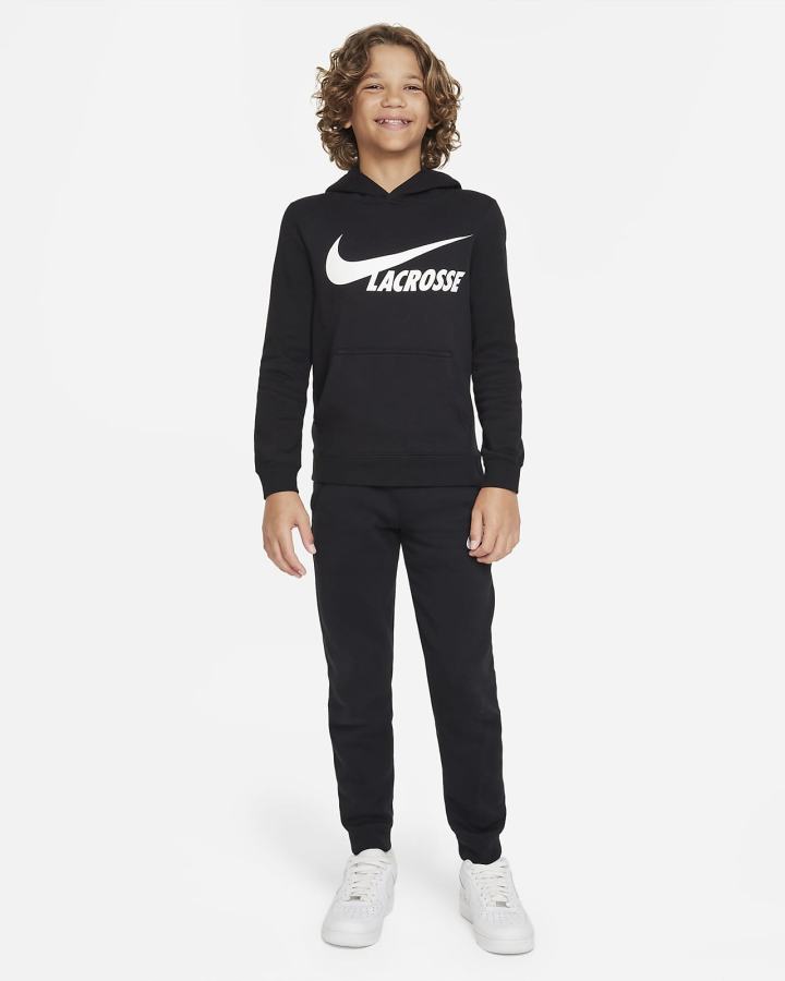 Sudadera Con Capucha Nike Club Fleece Kids Niño Negras | VFSIA-4258