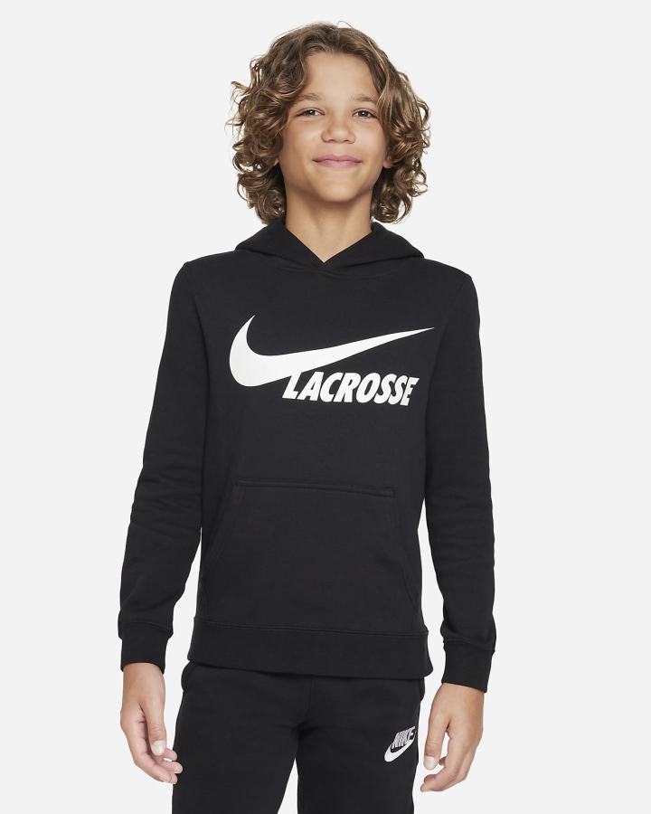 Sudadera Con Capucha Nike Club Fleece Kids Niño Negras | VFSIA-4258