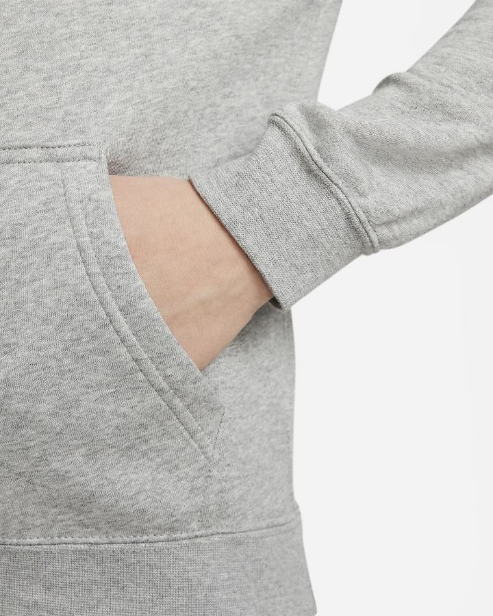 Sudadera Con Capucha Nike Club Fleece Kids Niña Gris Oscuro | XGKRE-0839