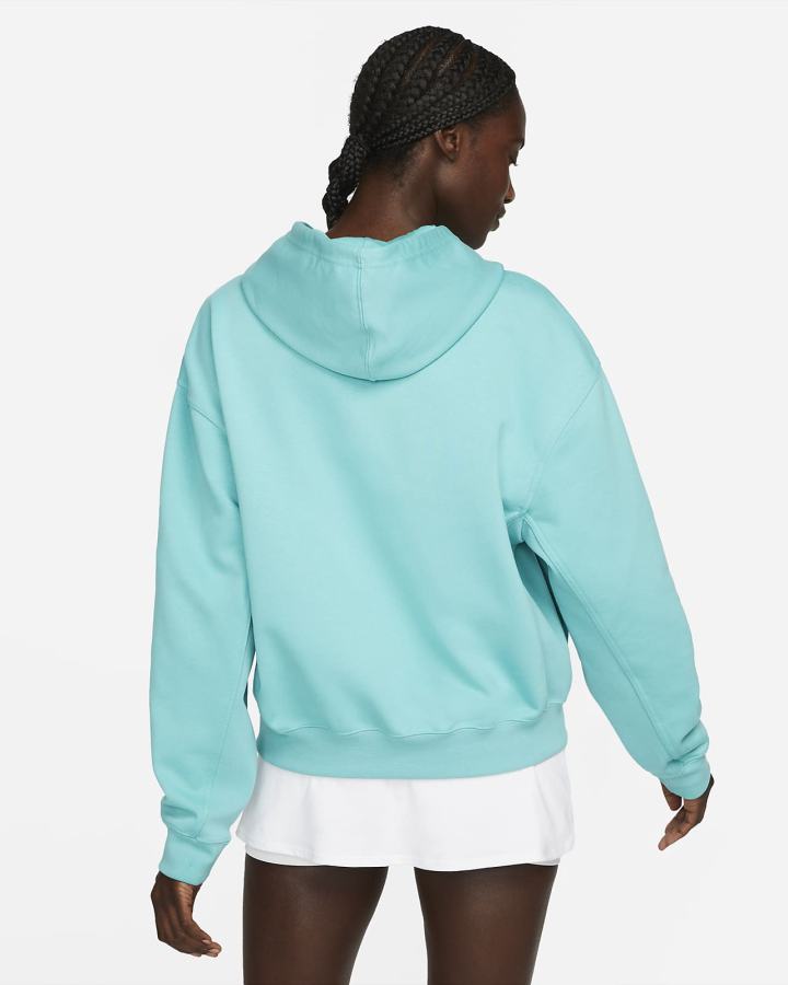 Sudadera Con Capucha Nike Court Fleece Tennis Mujer Turquesa | IUEPY-6748