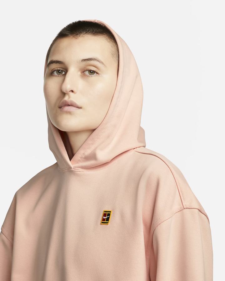 Sudadera Con Capucha Nike Court Fleece Tennis Mujer Naranjas | SYOHP-2750