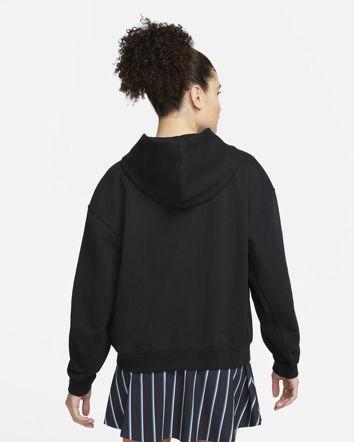 Sudadera Con Capucha Nike Court Fleece Tennis Mujer Negras | UYXSB-3805
