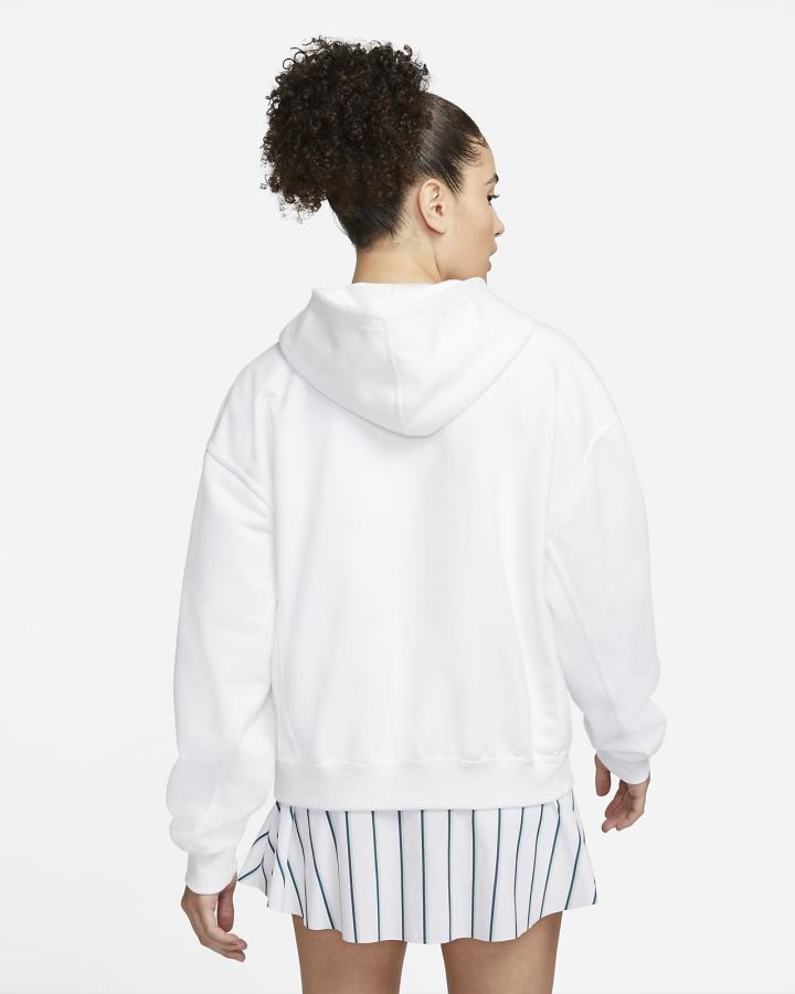 Sudadera Con Capucha Nike Court Fleece Tennis Mujer Blancas | YNDUW-3026