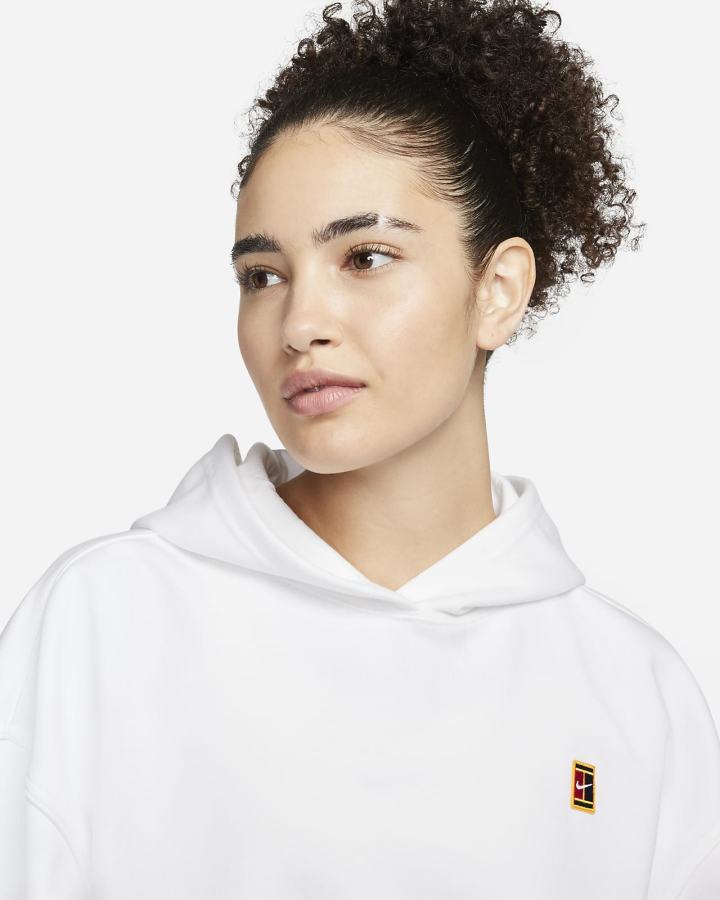 Sudadera Con Capucha Nike Court Fleece Tennis Mujer Blancas | YNDUW-3026