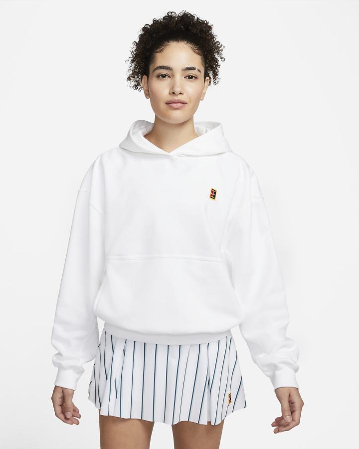 Sudadera Con Capucha Nike Court Fleece Tennis Mujer Blancas | YNDUW-3026