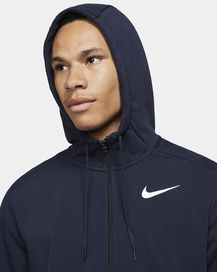 Sudadera Con Capucha Nike Dri-FIT Full-Zip Training Hombre Obsidian Blancas | EDRVU-4270