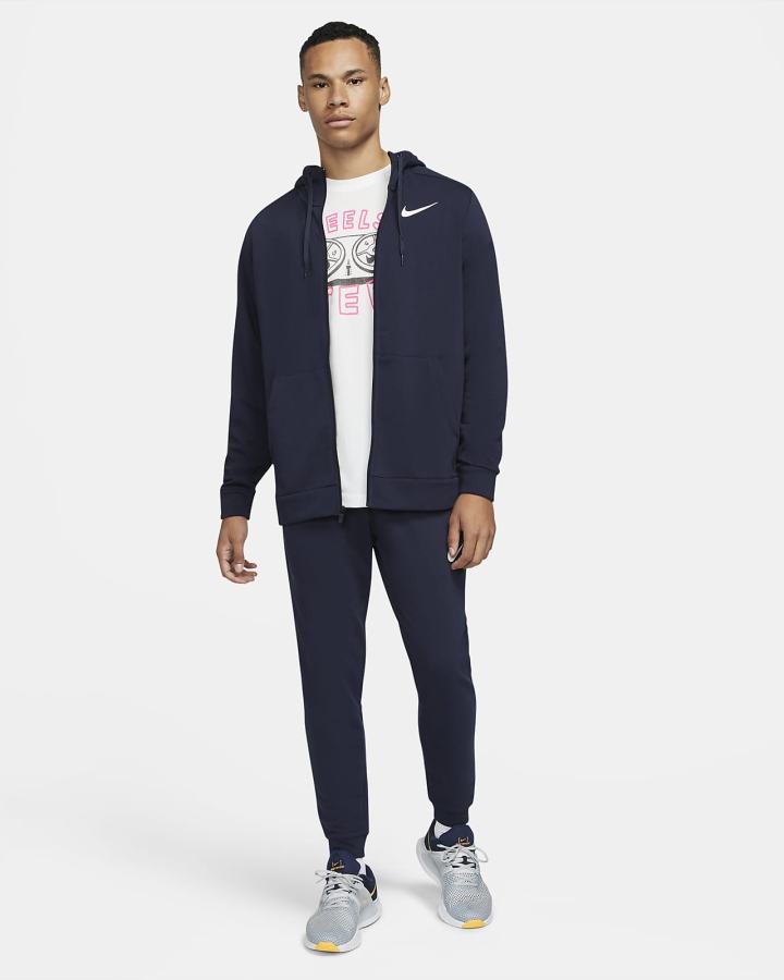 Sudadera Con Capucha Nike Dri-FIT Full-Zip Training Hombre Obsidian Blancas | EDRVU-4270