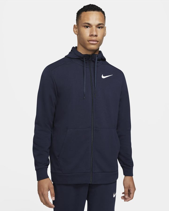Sudadera Con Capucha Nike Dri-FIT Full-Zip Training Hombre Obsidian Blancas | EDRVU-4270