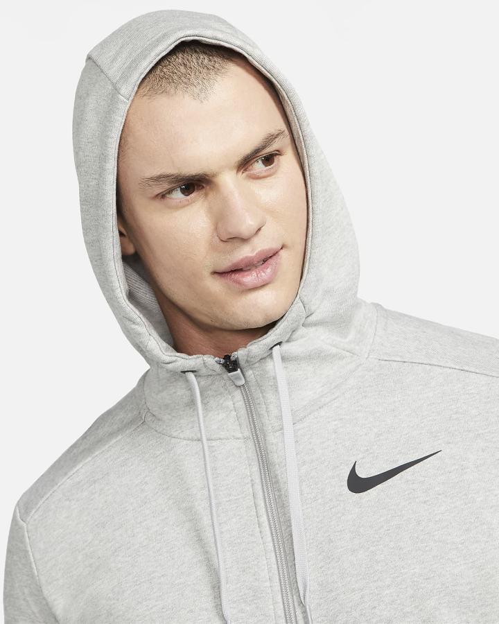 Sudadera Con Capucha Nike Dri-FIT Full-Zip Training Hombre Gris Oscuro Negras | KTWFN-2314