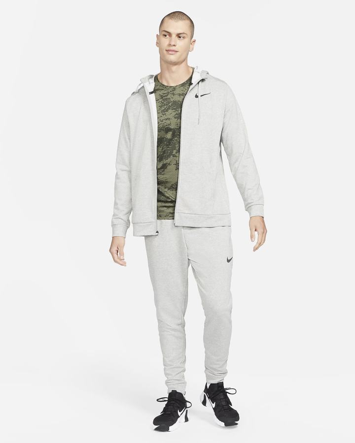 Sudadera Con Capucha Nike Dri-FIT Full-Zip Training Hombre Gris Oscuro Negras | KTWFN-2314