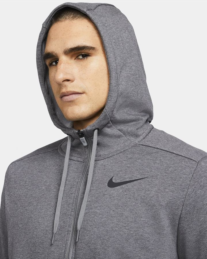 Sudadera Con Capucha Nike Dri-FIT Full-Zip Training Hombre Gris Negras | TLZFV-2165