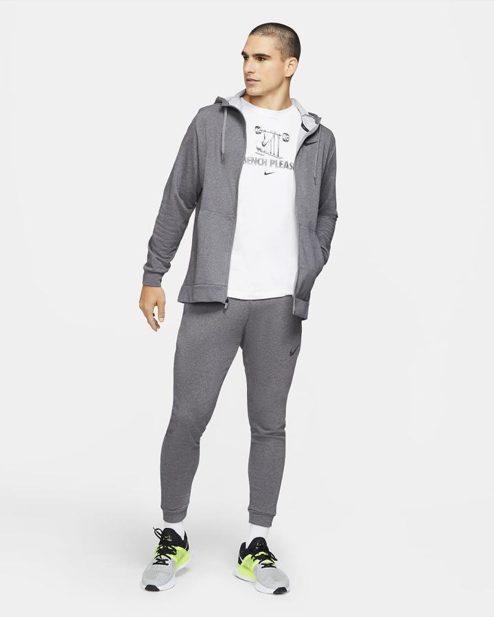 Sudadera Con Capucha Nike Dri-FIT Full-Zip Training Hombre Gris Negras | TLZFV-2165