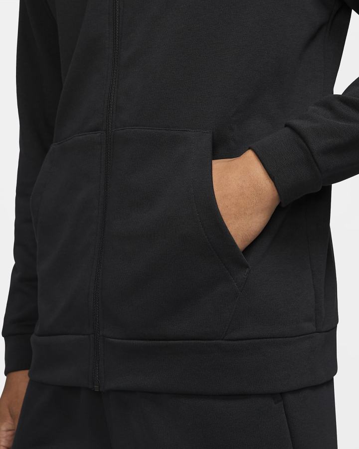 Sudadera Con Capucha Nike Dri-FIT Full-Zip Training Hombre Negras Blancas | WYQUN-9752