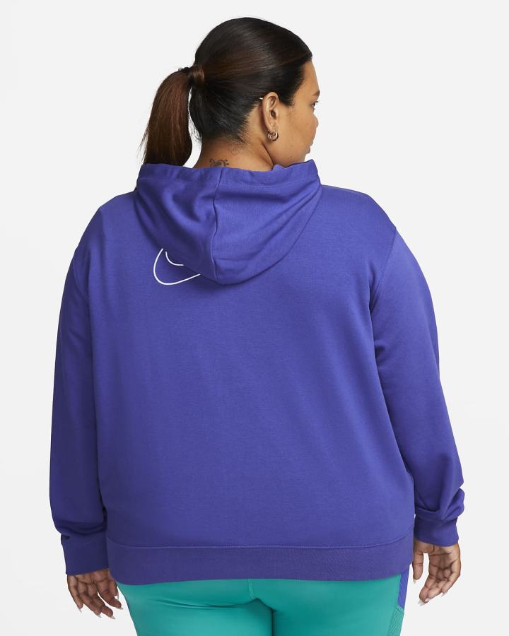 Sudadera Con Capucha Nike Dri-FIT Get Fit Estampadas Full-Zip Training (Plus Size) Mujer Blancas | AUMJH-5691