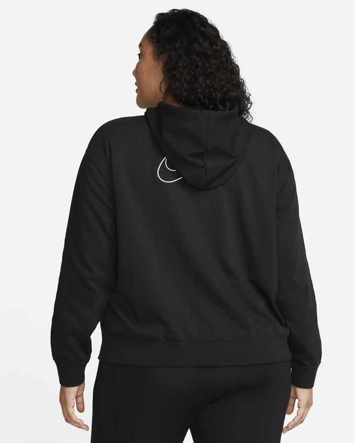 Sudadera Con Capucha Nike Dri-FIT Get Fit Estampadas Full-Zip Training (Plus Size) Mujer Negras Blancas | ICWTG-9561