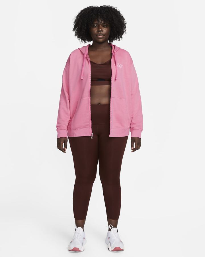 Sudadera Con Capucha Nike Dri-FIT Get Fit Estampadas Full-Zip Training (Plus Size) Mujer Blancas | OVGCP-3204