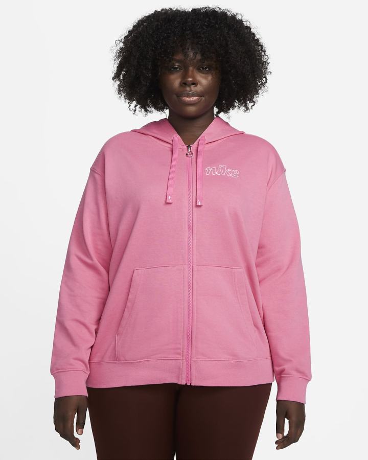 Sudadera Con Capucha Nike Dri-FIT Get Fit Estampadas Full-Zip Training (Plus Size) Mujer Blancas | OVGCP-3204