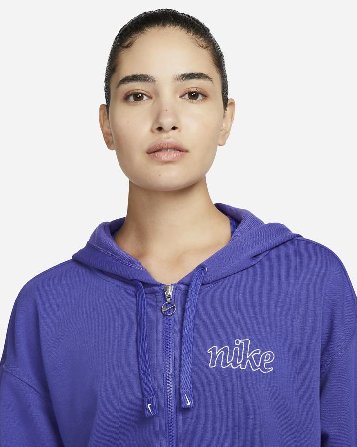 Sudadera Con Capucha Nike Dri-FIT Get Fit Estampadas Full-Zip Training (Plus Size) Mujer Blancas | QETXS-1283