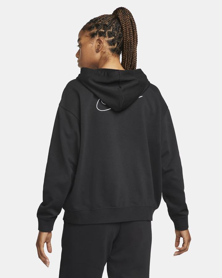 Sudadera Con Capucha Nike Dri-FIT Get Fit Estampadas Full-Zip Training (Plus Size) Mujer Negras Blancas | QXBVI-6750
