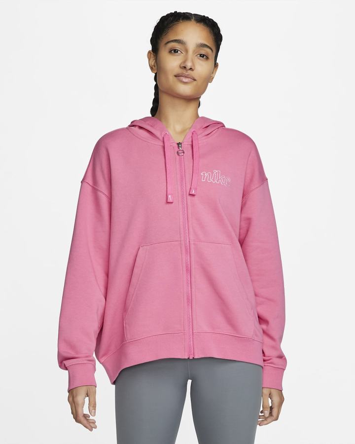 Sudadera Con Capucha Nike Dri-FIT Get Fit Estampadas Full-Zip Training (Plus Size) Mujer Blancas | UYKVT-2719