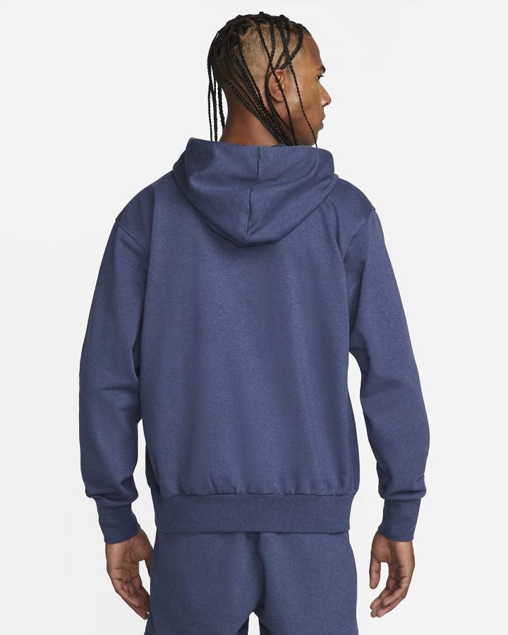 Sudadera Con Capucha Nike Dri-FIT Standard Issue Full-Zip Basketball Hombre Azul Marino Blancas | EYWVQ-8627