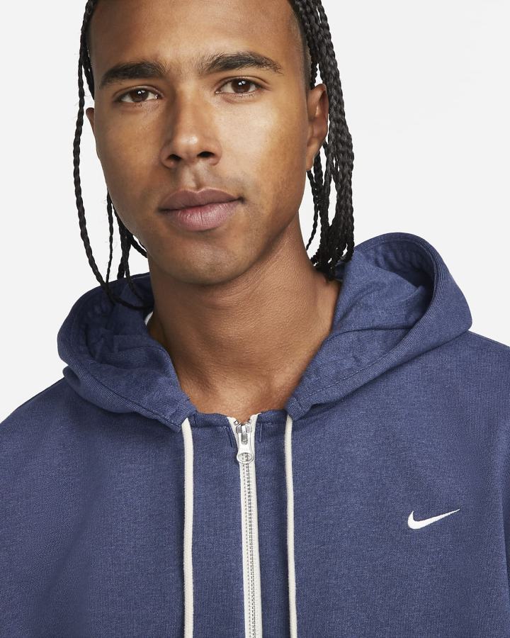 Sudadera Con Capucha Nike Dri-FIT Standard Issue Full-Zip Basketball Hombre Azul Marino Blancas | EYWVQ-8627
