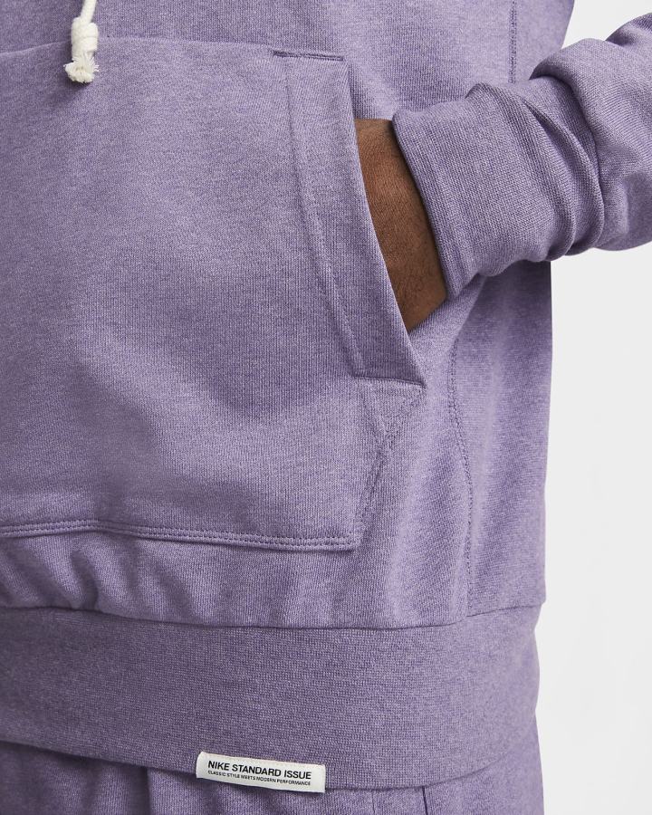 Sudadera Con Capucha Nike Dri-FIT Standard Issue Basketball Hombre Moradas Blancas | FZQGN-7645