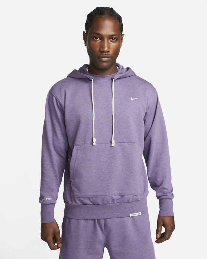 Sudadera Con Capucha Nike Dri-FIT Standard Issue Basketball Hombre Moradas Blancas | FZQGN-7645