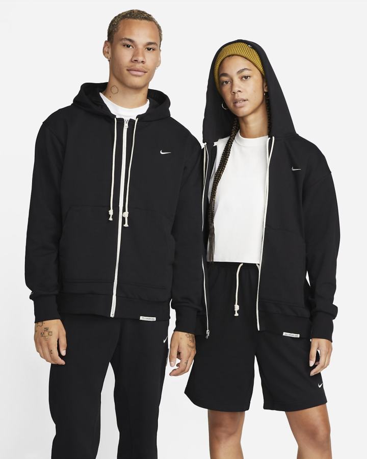 Sudadera Con Capucha Nike Dri-FIT Standard Issue Full-Zip Basketball Hombre Negras Blancas | GVKMA-3897