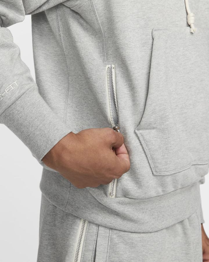Sudadera Con Capucha Nike Dri-FIT Standard Issue Basketball Hombre Gris Oscuro Blancas | HBULR-5734