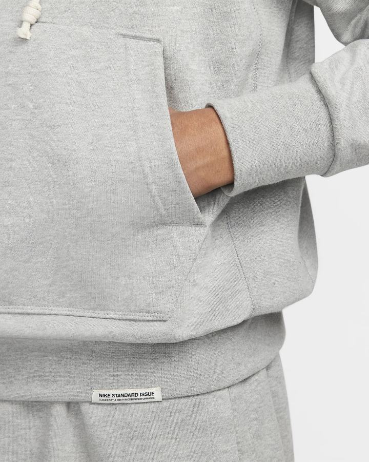Sudadera Con Capucha Nike Dri-FIT Standard Issue Basketball Hombre Gris Oscuro Blancas | HBULR-5734
