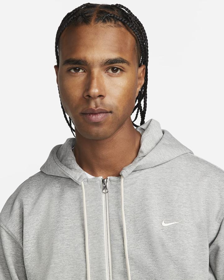 Sudadera Con Capucha Nike Dri-FIT Standard Issue Full-Zip Basketball Hombre Gris Oscuro Blancas | IRKSH-7918