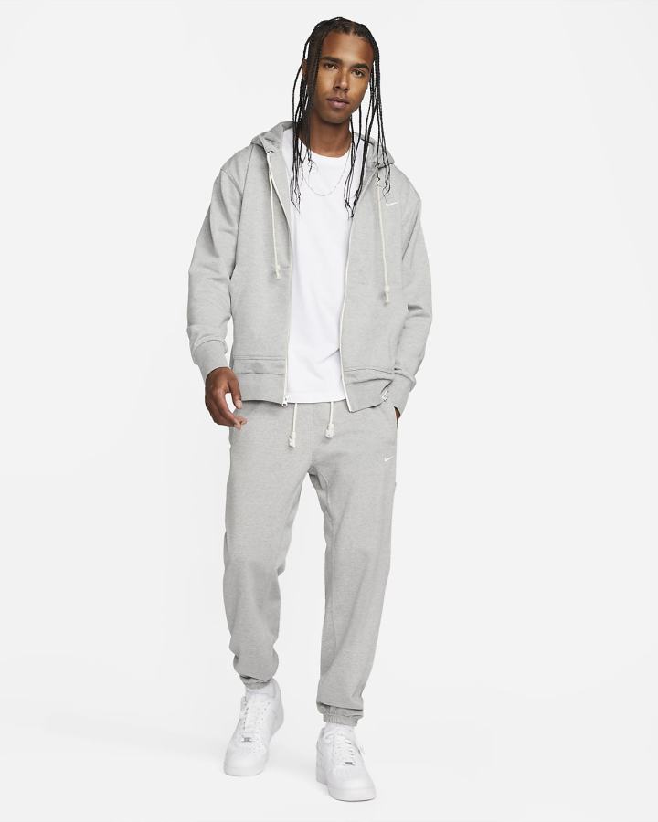 Sudadera Con Capucha Nike Dri-FIT Standard Issue Full-Zip Basketball Hombre Gris Oscuro Blancas | IRKSH-7918