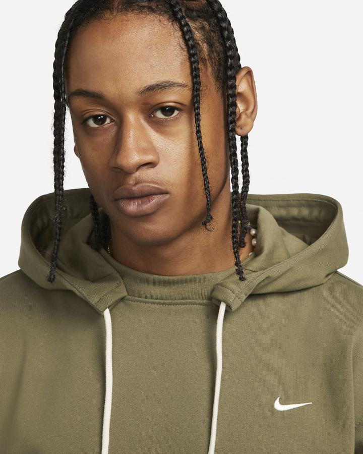 Sudadera Con Capucha Nike Dri-FIT Standard Issue Basketball Hombre Verde Oliva Blancas | LAJSG-4510