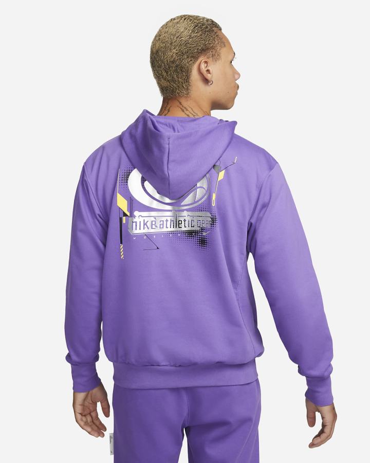 Sudadera Con Capucha Nike Dri-FIT Standard Issue Basketball Hombre Moradas | TLHOP-9358