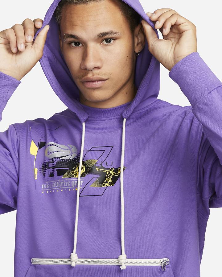 Sudadera Con Capucha Nike Dri-FIT Standard Issue Basketball Hombre Moradas | TLHOP-9358