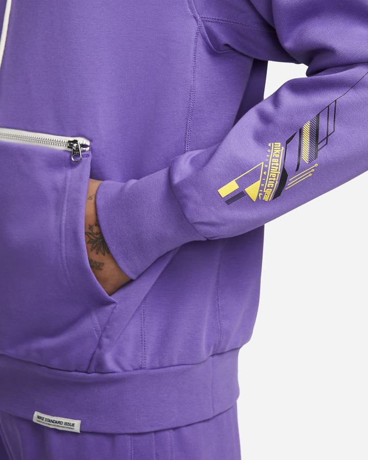 Sudadera Con Capucha Nike Dri-FIT Standard Issue Basketball Hombre Moradas | TLHOP-9358