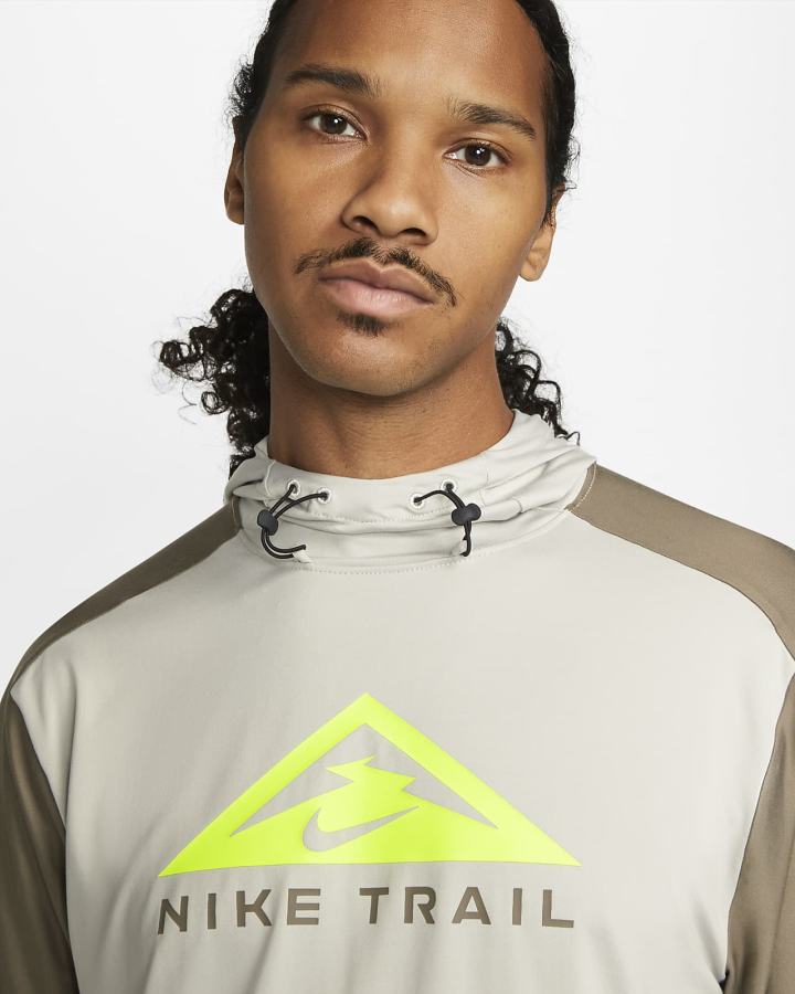 Sudadera Con Capucha Nike Dri-FIT Trail Trail Running Hombre Verde Oliva Gris | EYHKB-4382