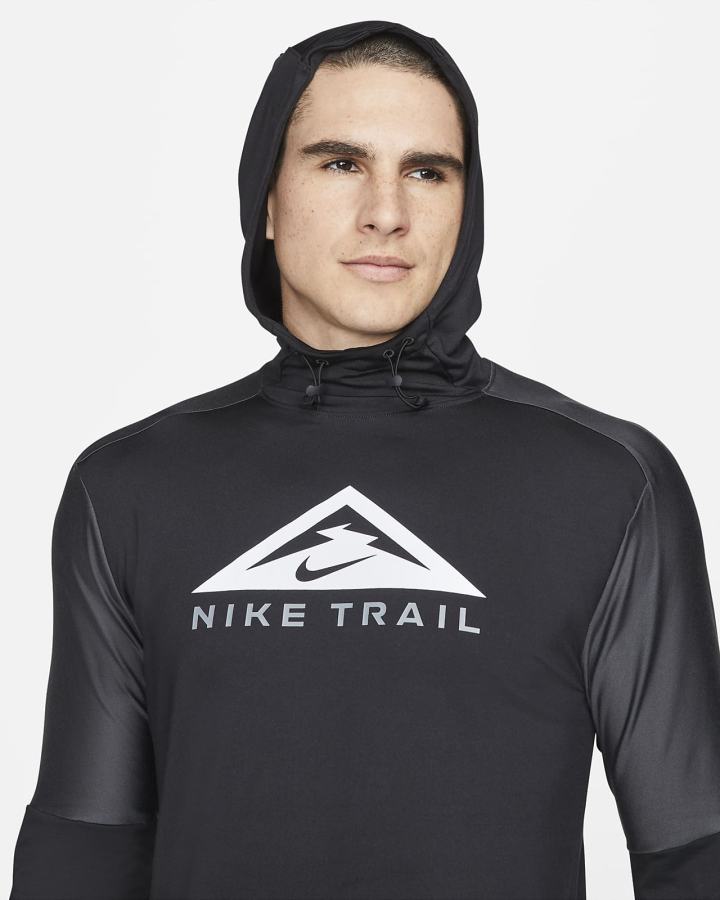 Sudadera Con Capucha Nike Dri-FIT Trail Trail Running Hombre Negras Gris Oscuro Blancas | GOMYX-9357