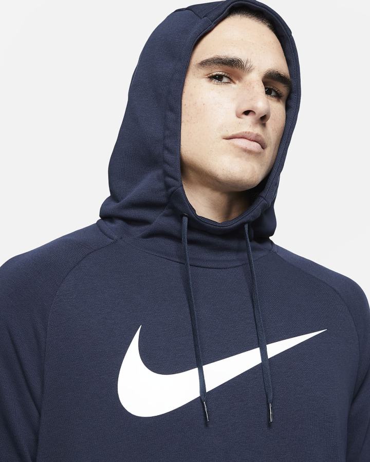 Sudadera Con Capucha Nike Dri-FIT Training Hombre Obsidian Blancas | DVRBU-4952