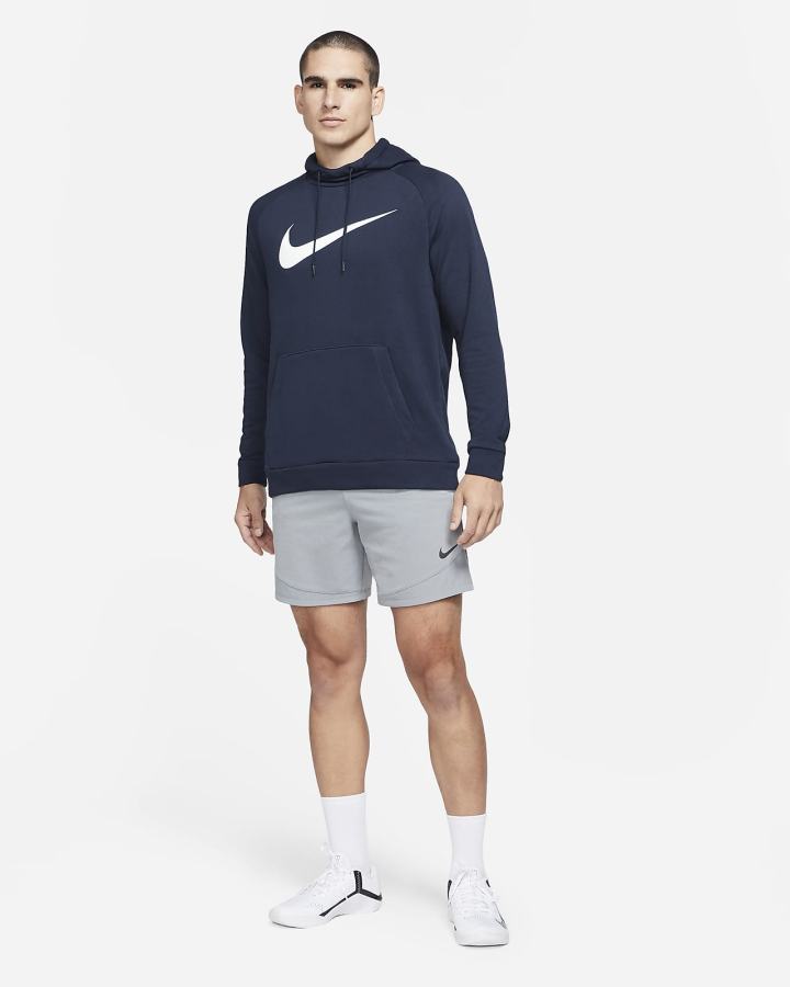 Sudadera Con Capucha Nike Dri-FIT Training Hombre Obsidian Blancas | DVRBU-4952