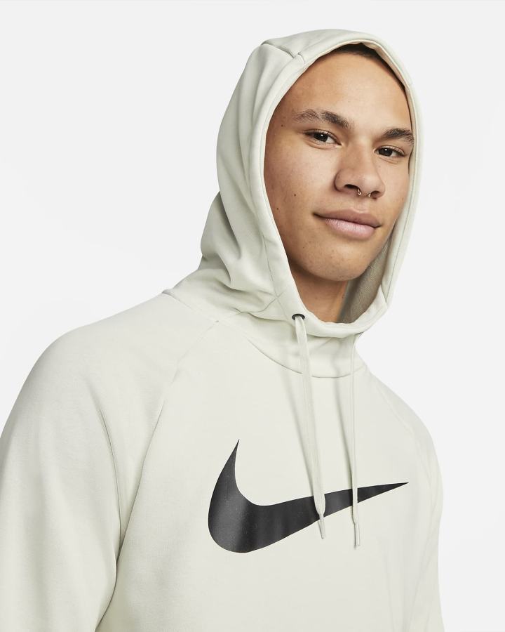 Sudadera Con Capucha Nike Dri-FIT Training Hombre Beige Claro Negras | LUMHD-8196