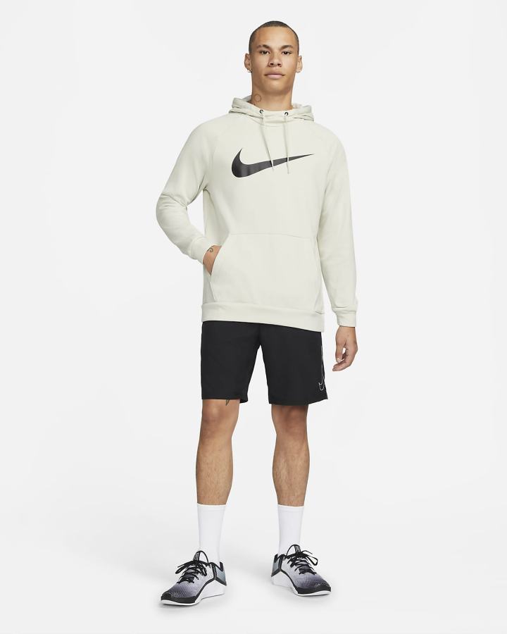 Sudadera Con Capucha Nike Dri-FIT Training Hombre Beige Claro Negras | LUMHD-8196