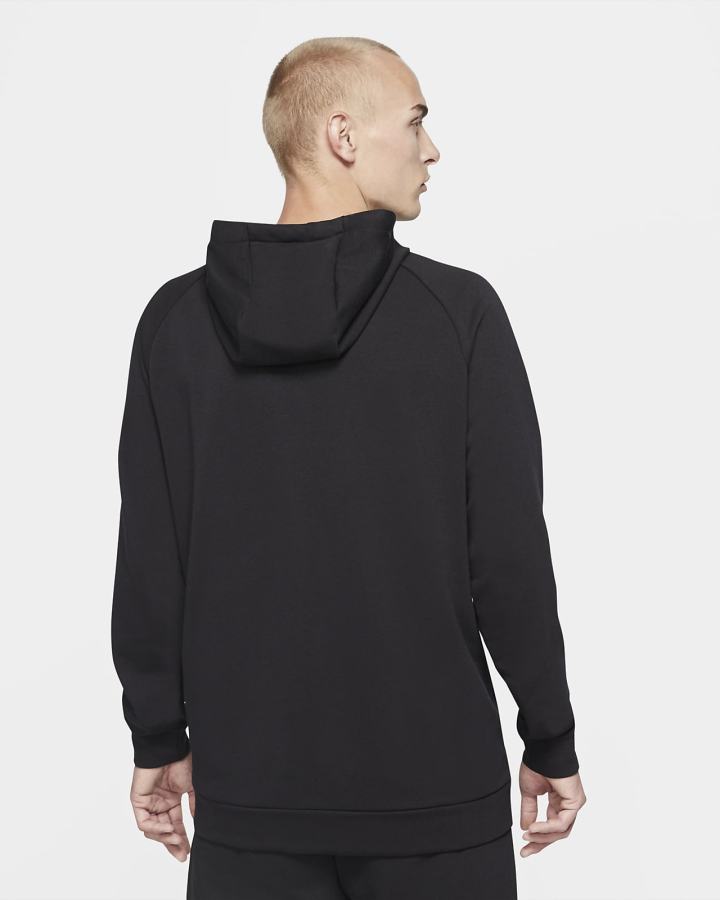 Sudadera Con Capucha Nike Dri-FIT Training Hombre Negras Blancas | UZIKE-3685
